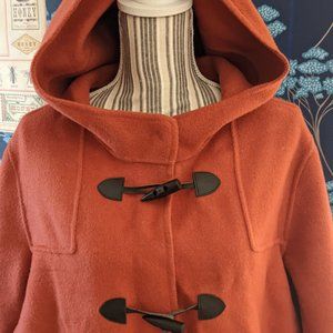 J. Jill Pumpkin Wool blend Toggle Coat 2X